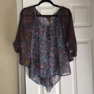 Floral sheer top!